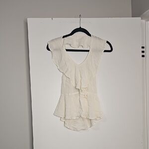Express Cream Ruffled Blouse